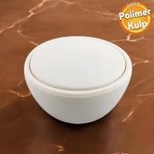 Piyano Polimer Düğme Kulp DışBükey Mat Aytaşı Dolap Mobilya Mutfak Dolabı Çekmece Kulpu Kulbu thumbnail 1