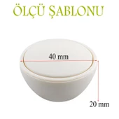 Piyano Polimer Düğme Kulp DışBükey Mat Aytaşı Dolap Mobilya Mutfak Dolabı Çekmece Kulpu Kulbu thumbnail 3