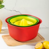 Porsima 174-1 Hazırlık Seti Süzgeç Seti Süzgeçli Karıştırma Kasesi Kase Takımı Limon Sıkacağı Seti - 3