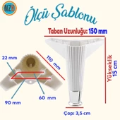 Mobilya Takımı Kanepe Çekyat Sehpa TV Ünitesi Koltuk Ayağı Baza Ayakları Beyaz Krom 15 cm 4 Adet thumbnail 3