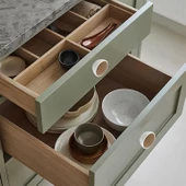 Piyano Polimer Düğme Kulp Dışbükey Aytaşı Ceviz Dolap Mobilya Mutfak Çekmece Kulpu Kulbu 5 ADET thumbnail 4