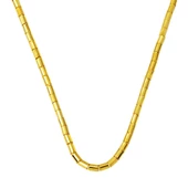 14 Ayar İtalyan Borulu Zincir Altın Kolye - 1