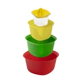 Porsima 174-1 Hazırlık Seti Süzgeç Seti Süzgeçli Karıştırma Kasesi Kase Takımı Limon Sıkacağı Seti - 6