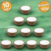 Piyano Polimer Düğme Kulp İçbükey Ceviz Beyaz Dolap Mobilya Mutfak Dolab Çekmece Kulpu Kulbu 10 ADET thumbnail 1