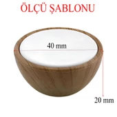 Piyano Polimer Düğme Kulp İçbükey Ceviz Beyaz Dolap Mobilya Mutfak Dolab Çekmece Kulpu Kulbu 10 ADET thumbnail 3