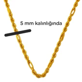 Ataç Burmalı Kolye Bileklik Altın Zincir Set - 6