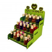 Aşk-ı Sermest Yeşil Ahşap Standlı 30 Adet 8 ML Mandalina Kokulu Araç Parfümü thumbnail 2