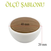 Piyano Polimer Düğme Kulp Dışbükey Aytaşı Ceviz Dolap Mobilya Mutfak Çekmece Kulpu Kulbu 10 ADET thumbnail 3