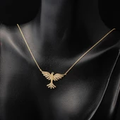 Anka Kuşu Model Altın Zincir Kolye thumbnail 4