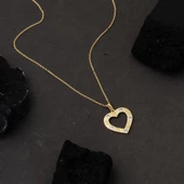 Vidalı Kalpli Kadın Altın Kolye thumbnail 2