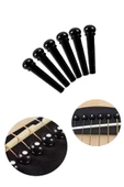 Midex SN-10BK Akustik Gitar Köprü Pimi 6 Adet (SİYAH) - 1