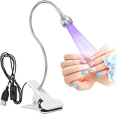 Portatif Mandallı Mini Uv Led Lamba Manikür Tırnak Kurutucu Silver 3w - 1