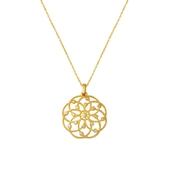 Yaşam Çiçeği Tasarımlı Altın Kolye thumbnail 1
