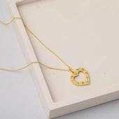 Vidalı Kalpli Kadın Altın Kolye thumbnail 3