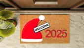 Kapı Önü Paspası Yeni Yıl 2025 Özel Tasarım Koko Model 142 - 1