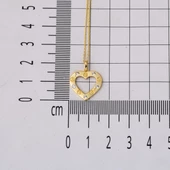 Vidalı Kalpli Kadın Altın Kolye thumbnail 5