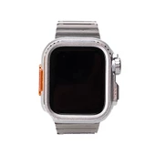 Apple Watch 7 45mm Zore KRD-126 Sert Kasa Koruyuculu Metal Kordon - 10