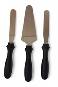 3B Trend 3'lü Eğik Ergonomik Kaymaz Saplı Spatula Seti - 1