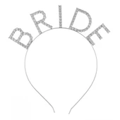 Bekarlığa Veda Kristal Taşlı Gümüş Bride Tacı thumbnail 1