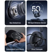 Baseus BT5.3V Mega Bass Mikrofonlu Kablosuz Kafaüstü Bluetooth Kulaklık, 600mAh Ultra Uzun Şarjlı - 3
