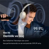 Baseus BT5.3V Mega Bass Mikrofonlu Kablosuz Kafaüstü Bluetooth Kulaklık, 600mAh Ultra Uzun Şarjlı - 7