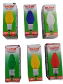 5 Adet Renkli Bizim Akkor C7 Renkli Mum Ampul - 1