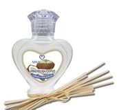Aşk-ı Sermest Vanilya&Tarçın Aromalı Bambu Çubuklu Oda Kokusu Parfüm, Kalp Şişe, 60 mL, 5 Adet - 1