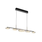 Apliqa Firuze 30 Watt Sıralı Eskitme Kristal Taşlı Yemek Masası Üstü, Modern Tasarım Salon Led Avize thumbnail 2