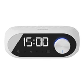 Mikado 1200mAh 5W Beyaz Bluetooth-Aux-Derece-Usb-FM Double Alarmlı Saat Speaker Speaker - 2