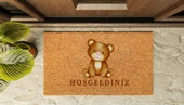 Kapı Önü Paspası Özel Tasarım Koko Model Sevimli Ayı Hoşgeldiniz PK-1517 - 1