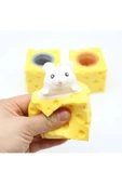 Işıklı fırlayan çocuk squishy peynir hayvan stres fare sukuşi yumuşak anti-stress oyuncak - 3