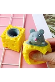 Işıklı fırlayan çocuk squishy peynir hayvan stres fare sukuşi yumuşak anti-stress oyuncak - 2