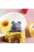 Işıklı fırlayan çocuk squishy peynir hayvan stres fare sukuşi yumuşak anti-stress oyuncak - 1