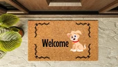 Kapı Önü Paspası Özel Tasarım Koko Model Welcome Köpek PK-1595 - 1