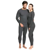 Yetişkin Termal İçlik Set - Thermoform - Soft Unisex - Antrasit - 1