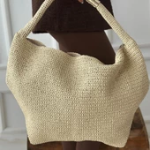 Edilla Bej Örgülü Çanta thumbnail 4