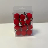 12 li Elma Süs 3 Cm Yılbaşı Ağacı Süsü - Mavi Su Dünyası - 1