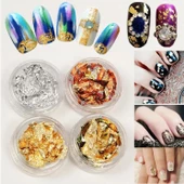 Tırnak Süsleme Kırık Folyo Parçaları 12'li set Potal Nail Art thumbnail 2