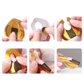 100 lü Gold Protez Tırnak Şablon Alt Form thumbnail 3