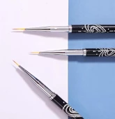3lü Liner Nail Art Fırça Seti Kapaklı thumbnail 1