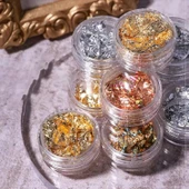 Tırnak Süsleme Kırık Folyo Parçaları 12'li set Potal Nail Art thumbnail 3