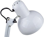 Akrobat Hareketli Masa Çalışma Lambası - Manikür Masa Lambası  Mengeneli Beyaz thumbnail 3