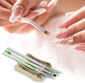 Manikür Protez Tırnak Fırça Standı Fırça Tutucu Gold thumbnail 3