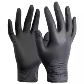 Pudrasız Siyah Nitril Eldiven Medium HasPet 100lü thumbnail 3