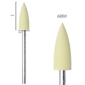 Silikon Tırnak Parlatma Törpü Ucu 600 Grit Sivri Sarı - 1