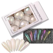 Nail Art Tırnak Süsleme İnci Tozu 6lı Paket Ayna Tozu thumbnail 2