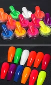 Nail Art Floresan Tırnak Toz Pigment 12li Set Neon Aplikatörlü thumbnail 3