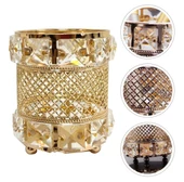 Dekoratif Makyaj Fırçası Organizer Kalemlik Gold - 2