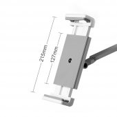 NPO STD20144LG 360°Ayarlanabilir Teleskobik 4"-13" Ergonomik Tablet Standı Gümüş Gri - 7