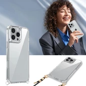 Apple iPhone 14 Pro Uyumlu Kılıf Airbagli Takılabilir Askı Aparatlı Silikon Kapak - 5